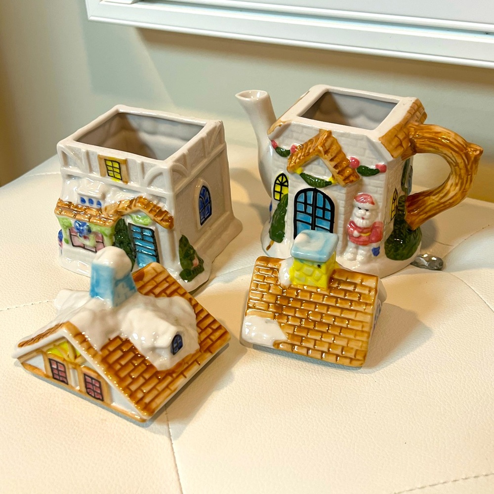 Cream & Sugar Beautiful Fairy Houses Set.🧚‍♂️ 🧚‍♀️ - Picture 4 of 12
